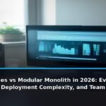 Microservices vs Modular Monolith in 2026: Evaluating Scalability, Deployment Complexity, and Team Velocity Trade-offs - editorial cover photograph
