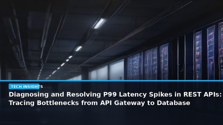 Diagnosing and Resolving P99 Latency Spikes in REST APIs: Tracing Bottlenecks from API Gateway to Database - editorial cover photograph