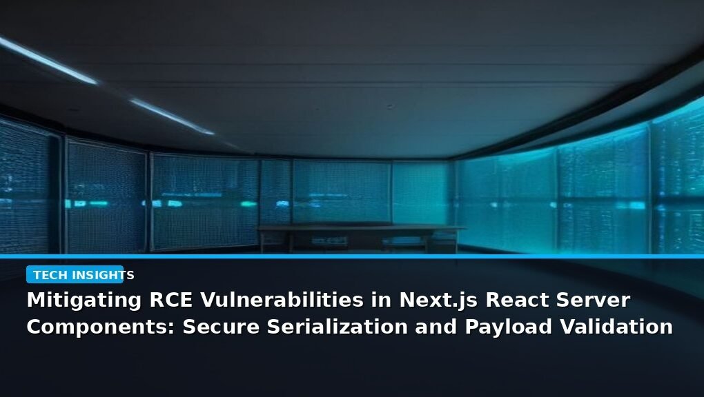 Mitigating RCE Vulnerabilities in Next.js React Server Components: Secure Serialization and Payload Validation - editorial cover photograph