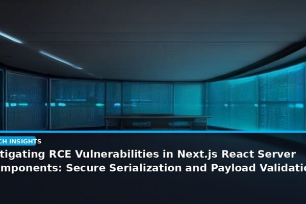 Mitigating RCE Vulnerabilities in Next.js React Server Components: Secure Serialization and Payload Validation