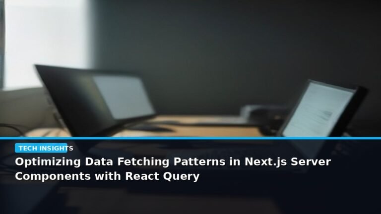 Optimizing Data Fetching Patterns in Next.js Server Components with React Query - editorial cover photograph