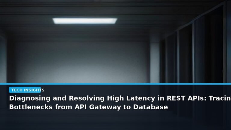Diagnosing and Resolving High Latency in REST APIs: Tracing Bottlenecks from API Gateway to Database - editorial cover photograph