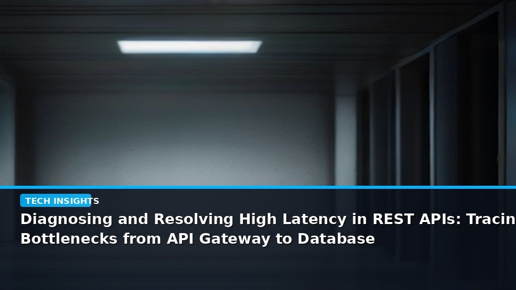 Diagnosing and Resolving High Latency in REST APIs: Tracing Bottlenecks from API Gateway to Database - editorial cover photograph