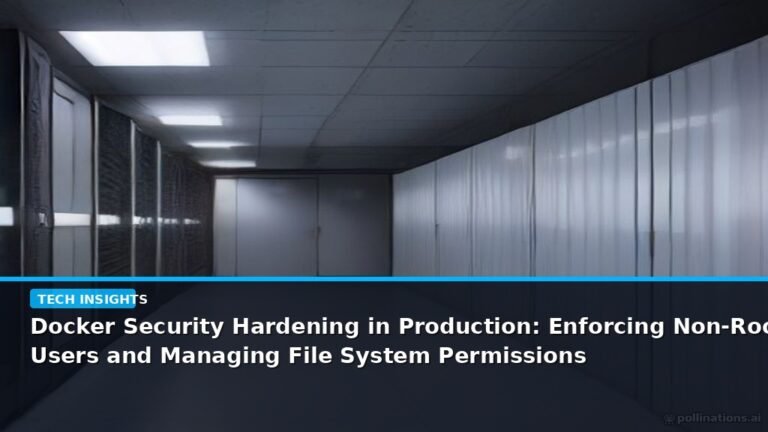 Docker Security Hardening in Production: Enforcing Non-Root Users and Managing File System Permissions - editorial cover photograph