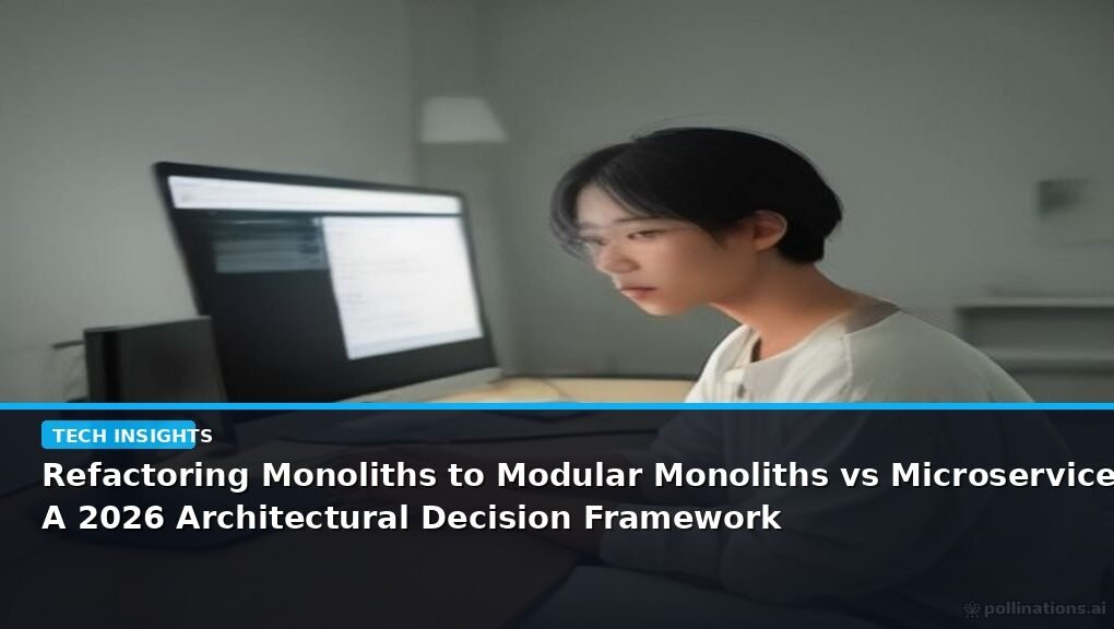 Refactoring Monoliths to Modular Monoliths vs Microservices: A 2026 Architectural Decision Framework - editorial cover photograph