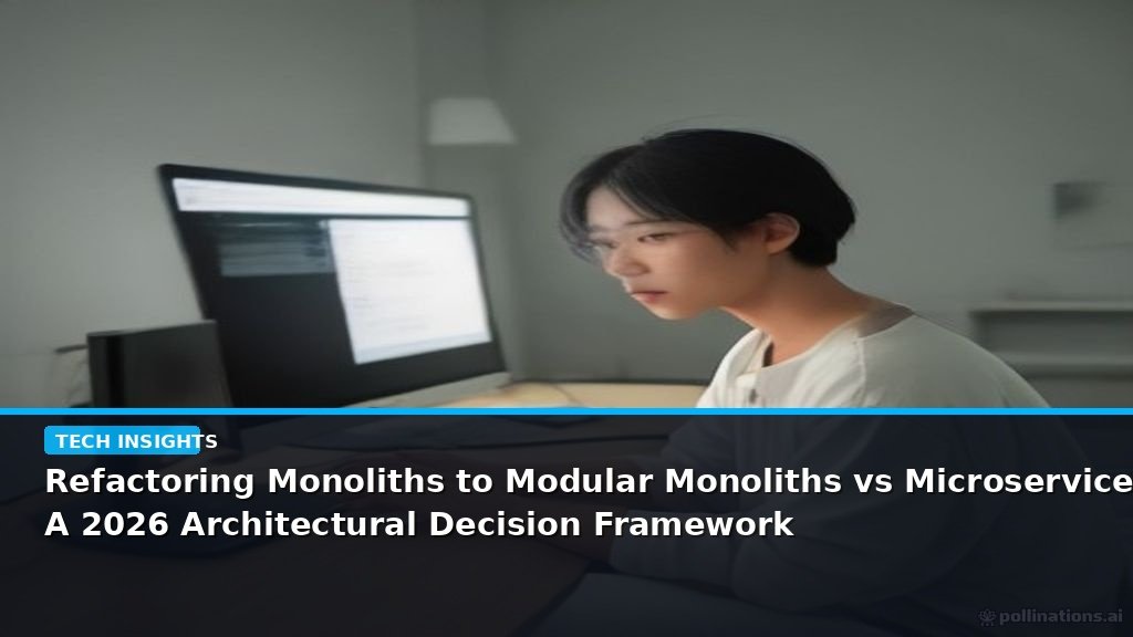 Refactoring Monoliths to Modular Monoliths vs Microservices: A 2026 Architectural Decision Framework - editorial cover photograph