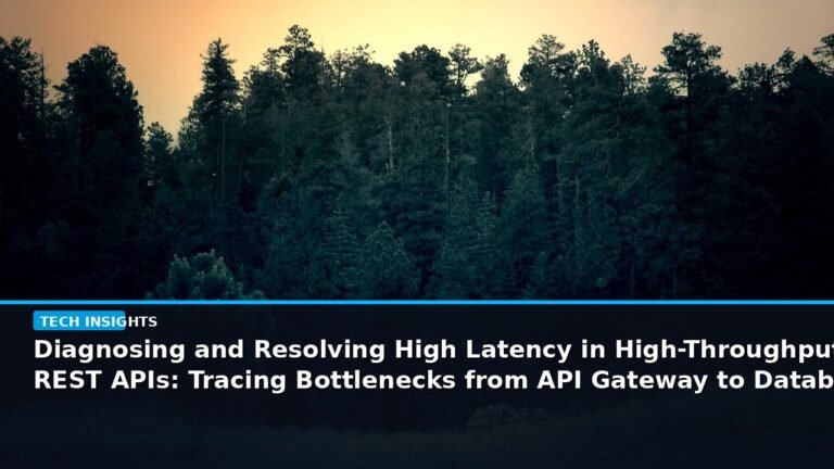 Diagnosing and Resolving High Latency in High-Throughput REST APIs: Tracing Bottlenecks from API Gateway to Database - editorial cover photograph