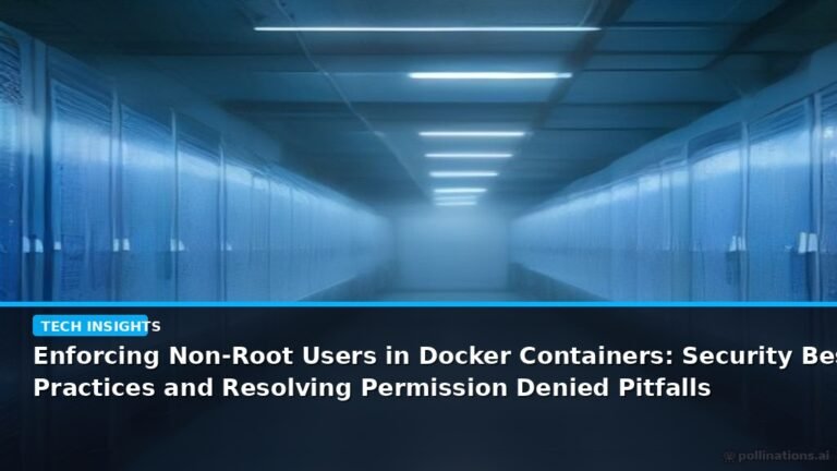 Enforcing Non-Root Users in Docker Containers: Security Best Practices and Resolving Permission Denied Pitfalls - editorial cover photograph