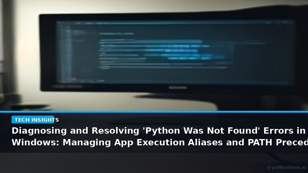 Diagnosing and Resolving 'Python Was Not Found' Errors in Windows: Managing App Execution Aliases and PATH Precedence - editorial cover photograph