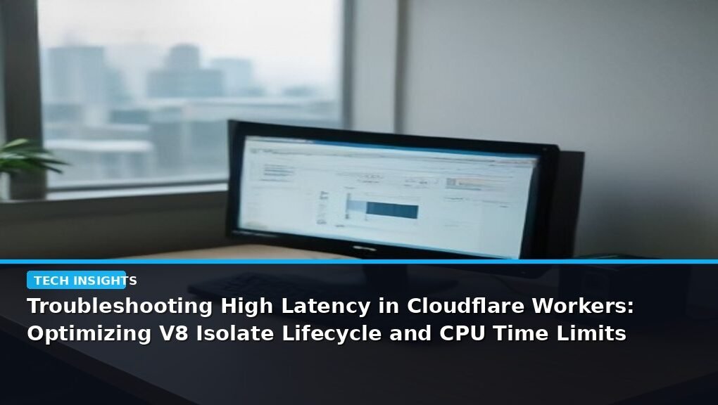 Troubleshooting High Latency in Cloudflare Workers: Optimizing V8 Isolate Lifecycle and CPU Time Limits - editorial cover photograph