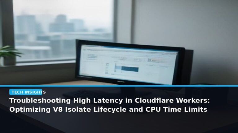 Troubleshooting High Latency in Cloudflare Workers: Optimizing V8 Isolate Lifecycle and CPU Time Limits - editorial cover photograph