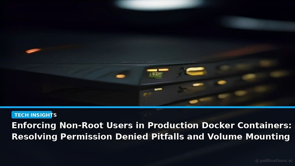 Enforcing Non-Root Users in Production Docker Containers: Resolving Permission Denied Pitfalls and Volume Mounting Conflicts - editorial cover photograph