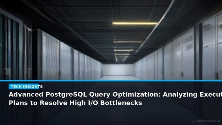 Advanced PostgreSQL Query Optimization: Analyzing Execution Plans to Resolve High I/O Bottlenecks - editorial cover photograph