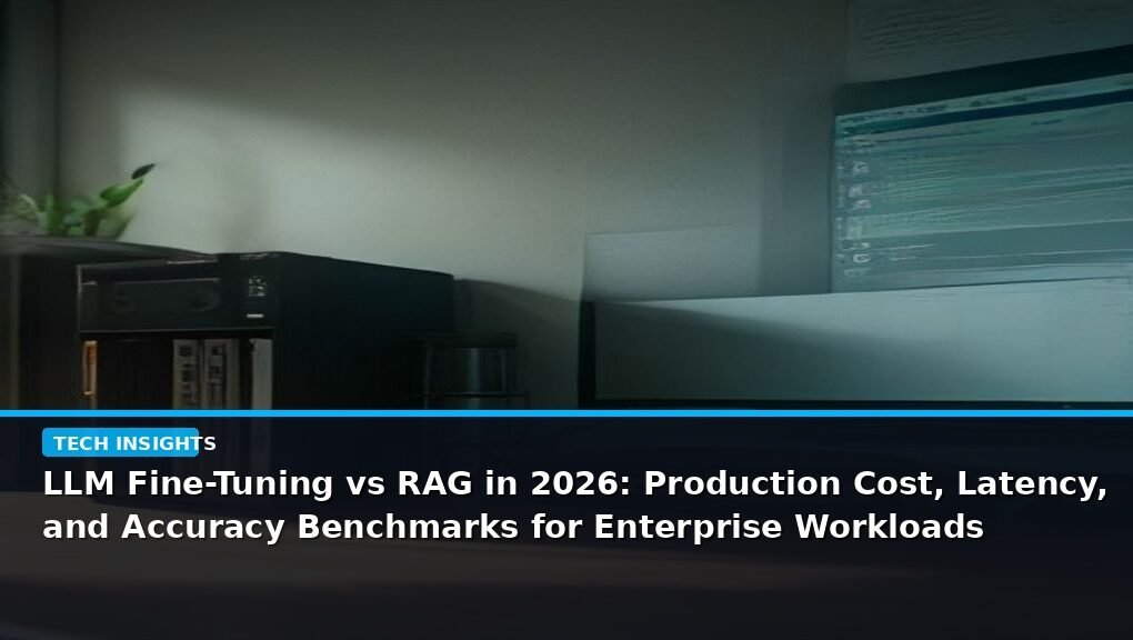 LLM Fine-Tuning vs RAG in 2026: Production Cost, Latency, and Accuracy Benchmarks for Enterprise Workloads - editorial cover photograph