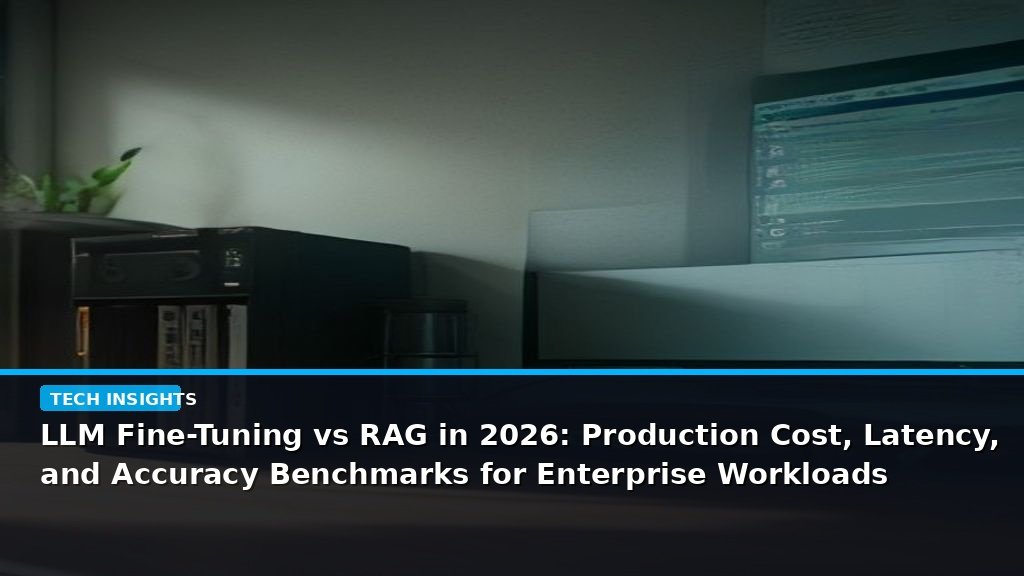 LLM Fine-Tuning vs RAG in 2026: Production Cost, Latency, and Accuracy Benchmarks for Enterprise Workloads - editorial cover photograph