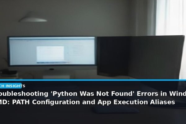 Troubleshooting ‘Python Was Not Found’ Errors in Windows CMD: PATH Configuration and App Execution Aliases