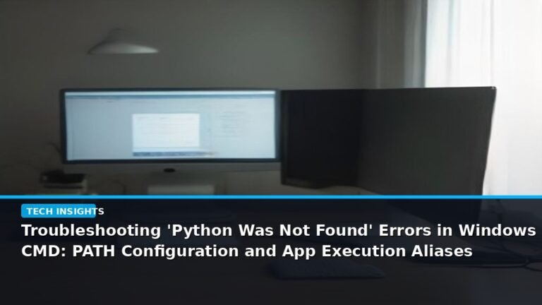Troubleshooting 'Python Was Not Found' Errors in Windows CMD: PATH Configuration and App Execution Aliases - editorial cover photograph