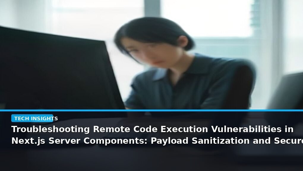 Troubleshooting Remote Code Execution Vulnerabilities in Next.js Server Components: Payload Sanitization and Secure Deserialization - editorial cover photograph