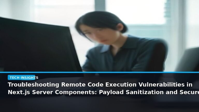 Troubleshooting Remote Code Execution Vulnerabilities in Next.js Server Components: Payload Sanitization and Secure Deserialization - editorial cover photograph