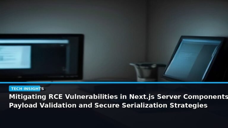 Mitigating RCE Vulnerabilities in Next.js Server Components: Payload Validation and Secure Serialization Strategies - editorial cover photograph