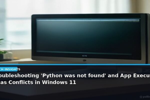 Troubleshooting ‘Python was not found’ and App Execution Alias Conflicts in Windows 11