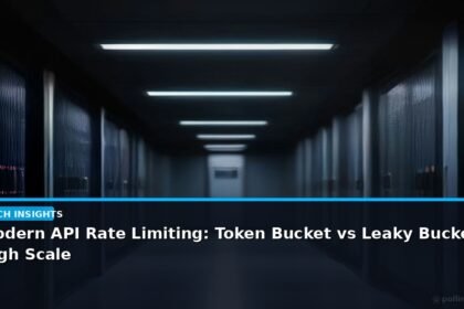 Modern API Rate Limiting: Token Bucket vs Leaky Bucket at High Scale - editorial cover photograph