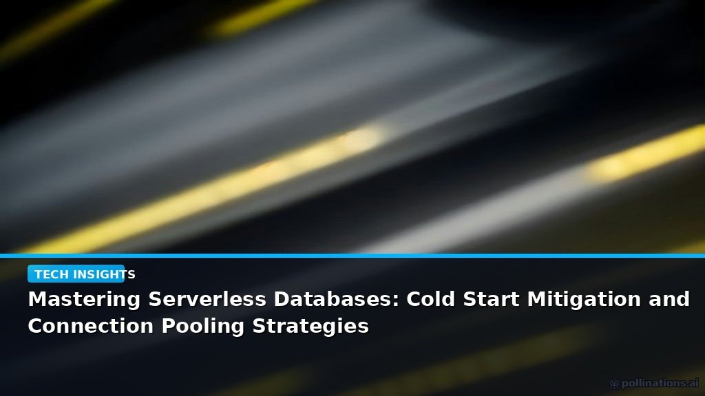 Mastering Serverless Databases: Cold Start Mitigation and Connection Pooling Strategies - editorial cover photograph