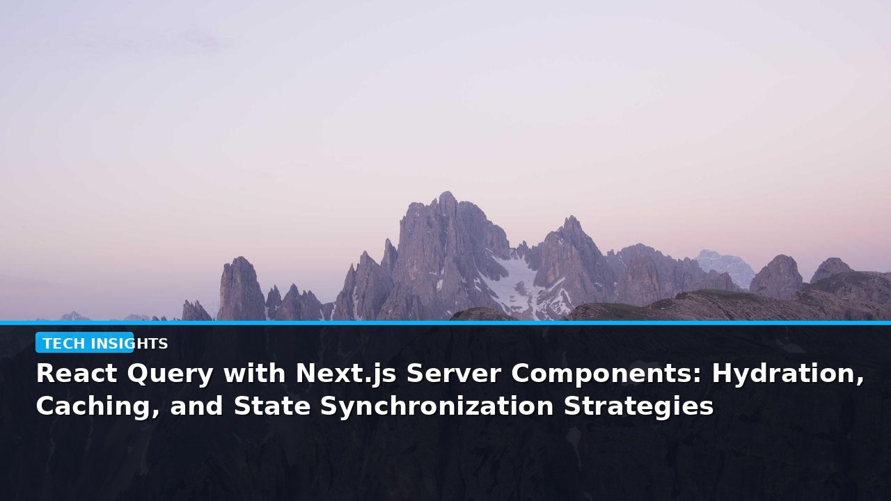 React Query with Next.js Server Components: Hydration, Caching, and State Synchronization Strategies - editorial cover photograph