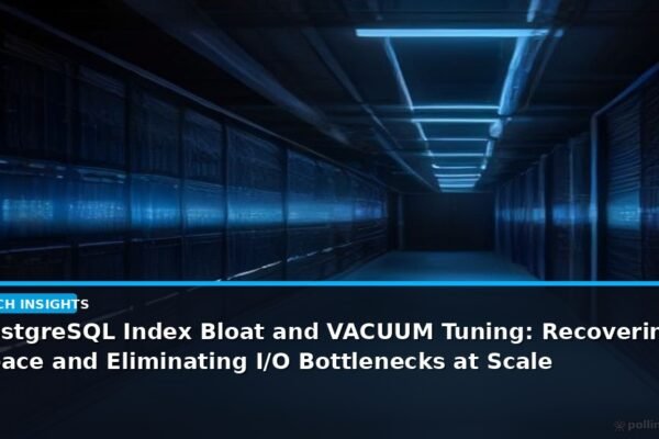PostgreSQL Index Bloat and VACUUM Tuning: Recovering Disk Space and Eliminating I/O Bottlenecks at Scale