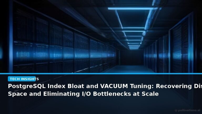 PostgreSQL Index Bloat and VACUUM Tuning: Recovering Disk Space and Eliminating I/O Bottlenecks at Scale - editorial cover photograph